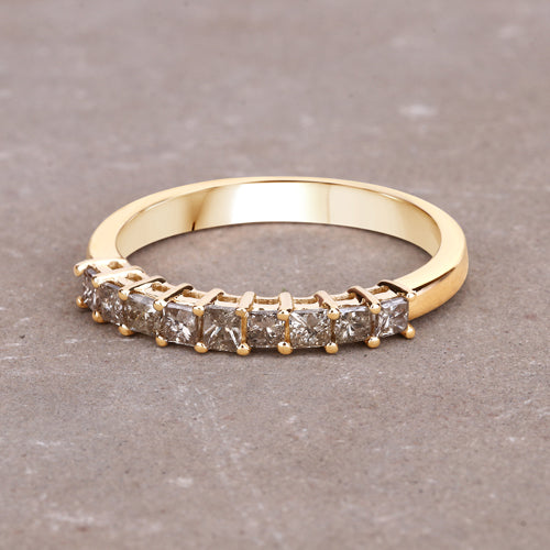 0.50 Carat Genuine Champagne Diamond 14K Yellow Gold Ring (I1-I2)  DestGlow