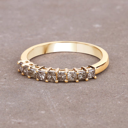 0.50 Carat Genuine Champagne Diamond 14K Yellow Gold Ring (I1-I2)  DestGlow
