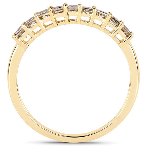 0.50 Carat Genuine Champagne Diamond 14K Yellow Gold Ring (I1-I2)  DestGlow