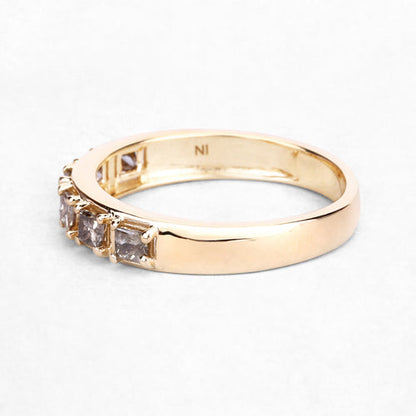 0.49 Carat Genuine Champagne Diamond 14K Yellow Gold Ring (I1-I2)  DestGlow