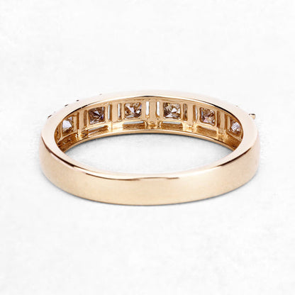 0.49 Carat Genuine Champagne Diamond 14K Yellow Gold Ring (I1-I2)  DestGlow