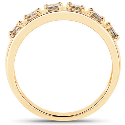0.49 Carat Genuine Champagne Diamond 14K Yellow Gold Ring (I1-I2)  DestGlow