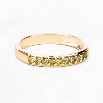 0.27 Carat Genuine Yellow Diamond 14K Yellow Gold Ring (SI1-SI2) by Bids.com