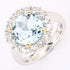 5.20 Carat Genuine Blue Topaz and White Topaz .925 Sterling Silver Ring by Bids.com