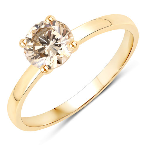 1.00 Carat Genuine TTLB Diamond 14K Yellow Gold Ring by Bids.com
