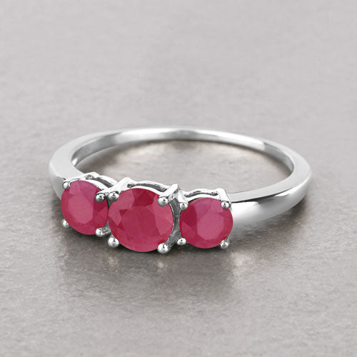 1.15 Carat Genuine Ruby 14K White Gold Ring by Bids.com
