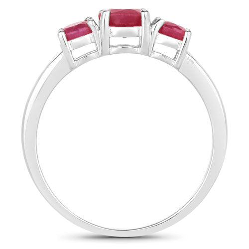 1.15 Carat Genuine Ruby 14K White Gold Ring by Bids.com