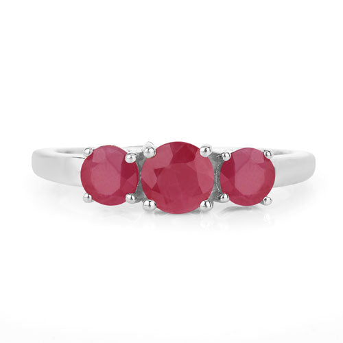 1.15 Carat Genuine Ruby 14K White Gold Ring by Bids.com