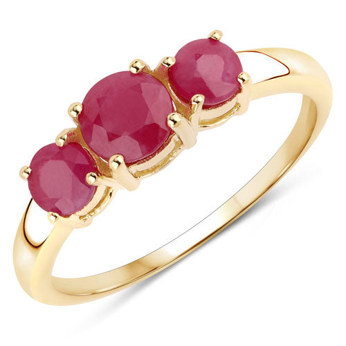 1.15 Carat Genuine Ruby 14K Yellow Gold Ring by Bids.com
