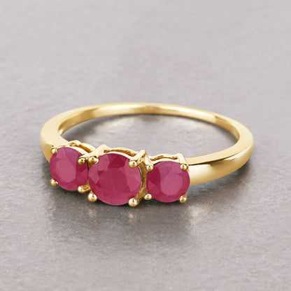 1.15 Carat Genuine Ruby 14K Yellow Gold Ring by Bids.com