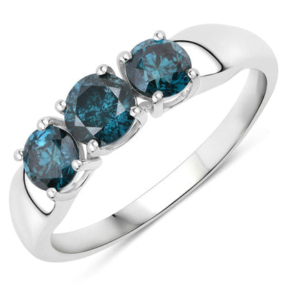 1.03 Carat Genuine Blue Diamond 14K White Gold Ring by Bids.com
