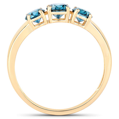1.03 Carat Genuine Blue Diamond 14K Yellow Gold Ring by Bids.com