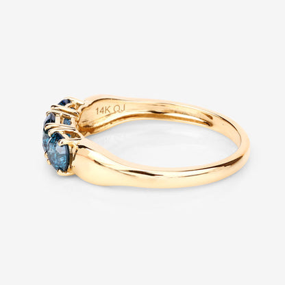 1.03 Carat Genuine Blue Diamond 14K Yellow Gold Ring by Bids.com