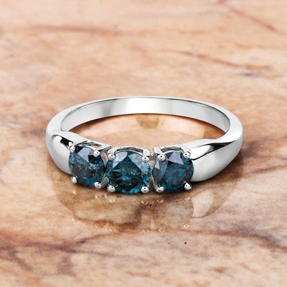 1.03 Carat Genuine Blue Diamond 14K White Gold Ring by Bids.com