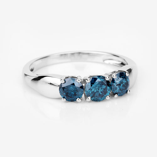 1.03 Carat Genuine Blue Diamond 14K White Gold Ring by Bids.com