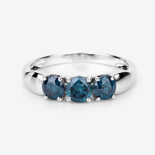 1.03 Carat Genuine Blue Diamond 14K White Gold Ring by Bids.com