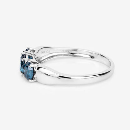 1.03 Carat Genuine Blue Diamond 14K White Gold Ring by Bids.com
