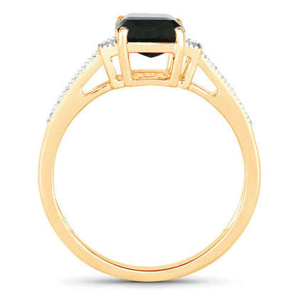1.73 Carat Genuine Green Tourmaline and White Diamond 14K Yellow Gold Ring by Bids.com