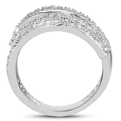 0.83 Carat Genuine White Diamond .925 Sterling Silver Ring by Bids.com
