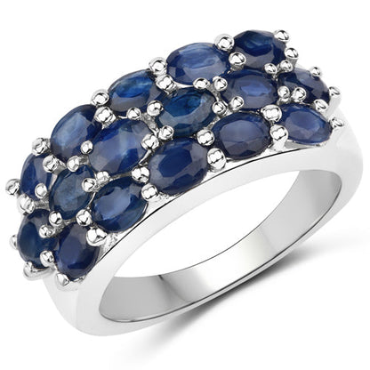 10.40 Carat Genuine Blue Sapphire .925 Sterling Silver 3 Piece Jewelry Set (Ring, Earrings, and Pendant w/ Chain) by Bids.com