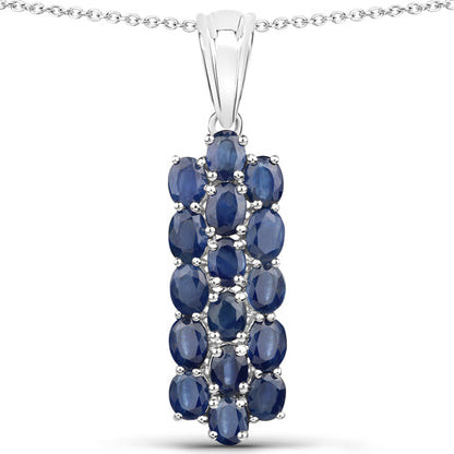 10.40 Carat Genuine Blue Sapphire .925 Sterling Silver 3 Piece Jewelry Set (Ring, Earrings, and Pendant w/ Chain) by Bids.com