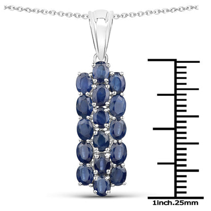 10.40 Carat Genuine Blue Sapphire .925 Sterling Silver 3 Piece Jewelry Set (Ring, Earrings, and Pendant w/ Chain) by Bids.com