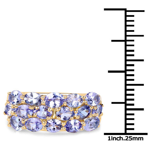 2.72 Carat Genuine Tanzanite .925 Sterling Silver Ring by Bids.com