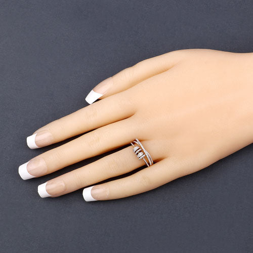 0.20 Carat Genuine White Topaz .925 Sterling Silver Ring  DestGlow