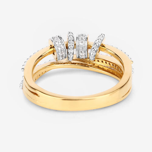 0.20 Carat Genuine White Topaz .925 Sterling Silver Ring  DestGlow
