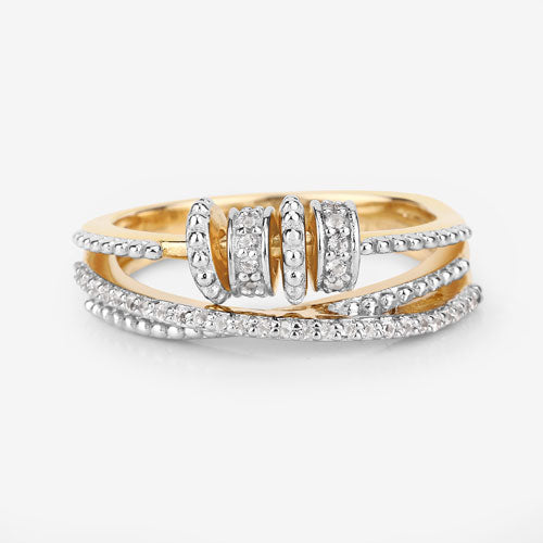 0.20 Carat Genuine White Topaz .925 Sterling Silver Ring  DestGlow