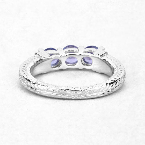 1.11 Carat Genuine Tanzanite .925 Sterling Silver Ring by Bids.com