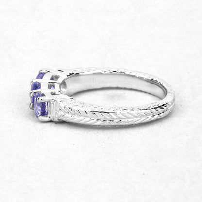 1.11 Carat Genuine Tanzanite .925 Sterling Silver Ring by Bids.com