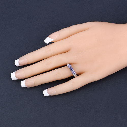 1.11 Carat Genuine Tanzanite .925 Sterling Silver Ring by Bids.com