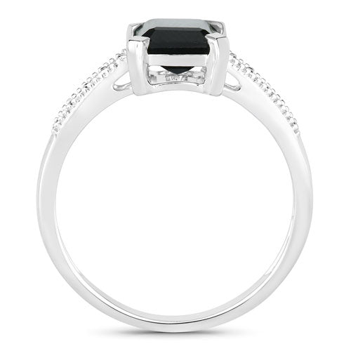 1.91 Carat Genuine Green Tourmaline and White Diamond 14K White Gold Ring by Bids.com