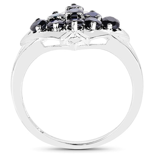 1.80 Carat Genuine Blue Sapphire .925 Sterling Silver Ring by Bids.com