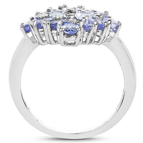 2.72 Carat Genuine Tanzanite .925 Sterling Silver Ring by Bids.com