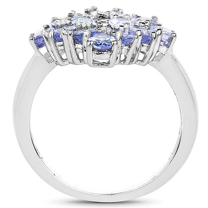 2.72 Carat Genuine Tanzanite .925 Sterling Silver Ring by Bids.com