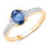 1.05 Carat Genuine Blue Sapphire and White Diamond 10K Yellow Gold Ring by Bids.com