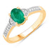 0.82 Carat Genuine Zambian Emerald and White Diamond 14K Yellow Gold Ring by Bids.com