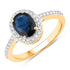 1.82 Carat Genuine Blue Sapphire and White Diamond 14K Yellow Gold Ring by Bids.com