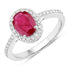 1.73 Carat Genuine Ruby and White Diamond 14K White Gold Ring by Bids.com
