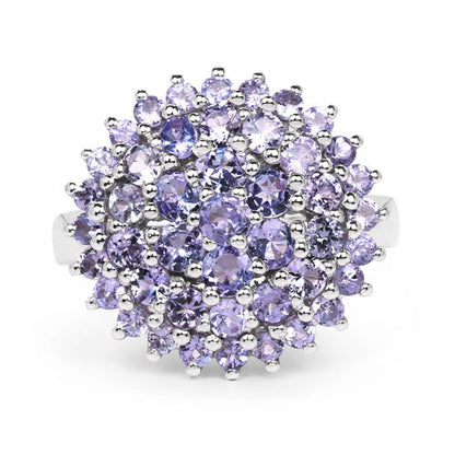 2.52 Carat Genuine Tanzanite .925 Sterling Silver Ring by Bids.com