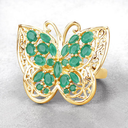 2.09 Carat Genuine Emerald .925 Sterling Silver Ring by Bids.com
