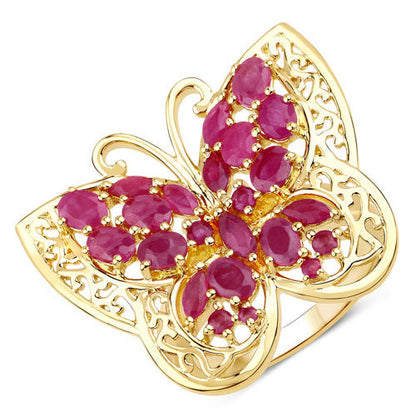 3.08 Carat Genuine Ruby .925 Sterling Silver Ring by Bids.com