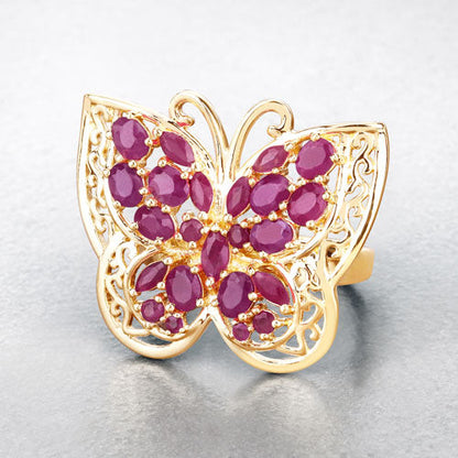 3.08 Carat Genuine Ruby .925 Sterling Silver Ring by Bids.com