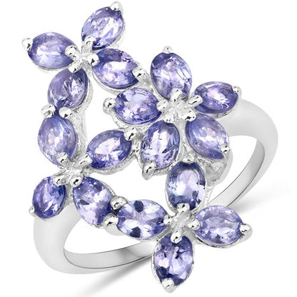 2.89 Carat Genuine Tanzanite .925 Sterling Silver Ring by Bids.com