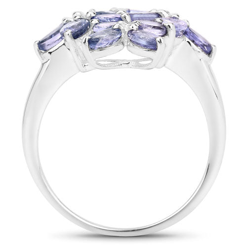 2.89 Carat Genuine Tanzanite .925 Sterling Silver Ring by Bids.com