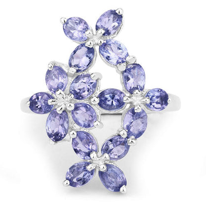 2.89 Carat Genuine Tanzanite .925 Sterling Silver Ring by Bids.com