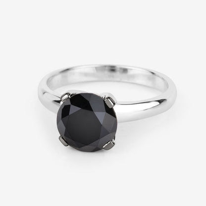 3.00 Carat Genuine Black Diamond 14K White Gold Ring by Bids.com