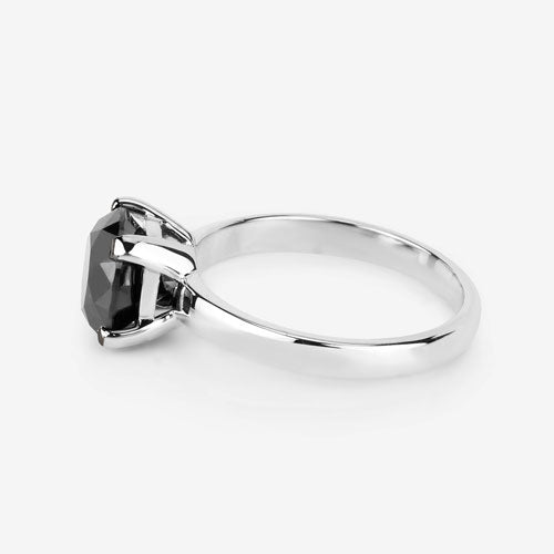 3.00 Carat Genuine Black Diamond 14K White Gold Ring by Bids.com